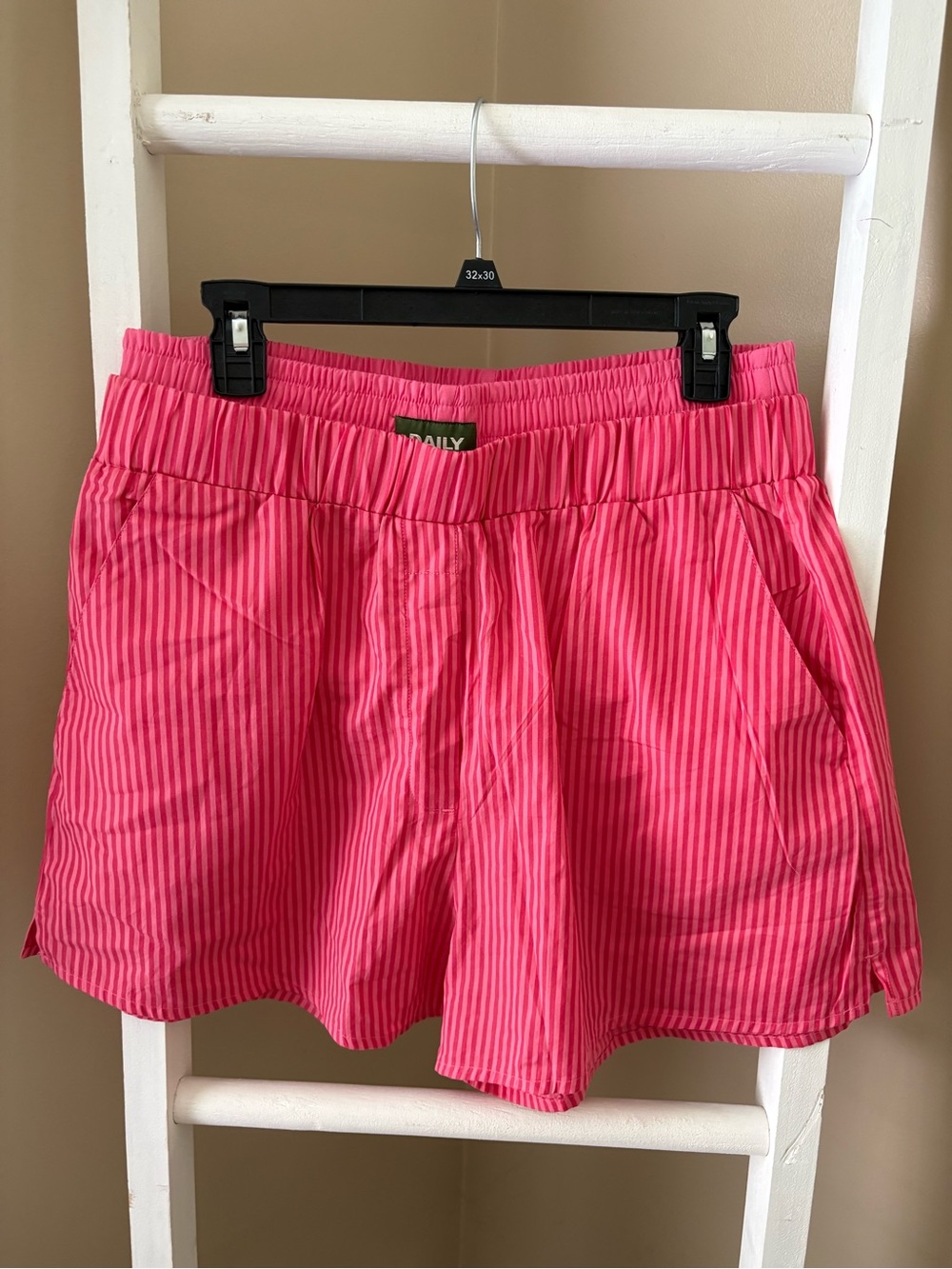Daily Drills Pink Striped Shorts